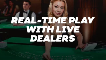 Bovada live casino card from the Bovada homepage